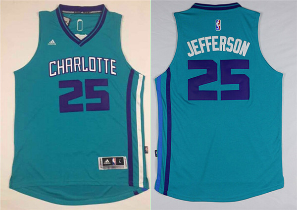 Hornets 25 Al Jefferson Teal Swingman Jersey