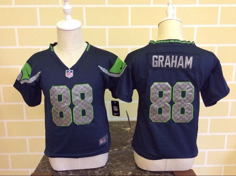 Nike Seahawks 88 Jimmy Graham Blue Toddler Game Jersey