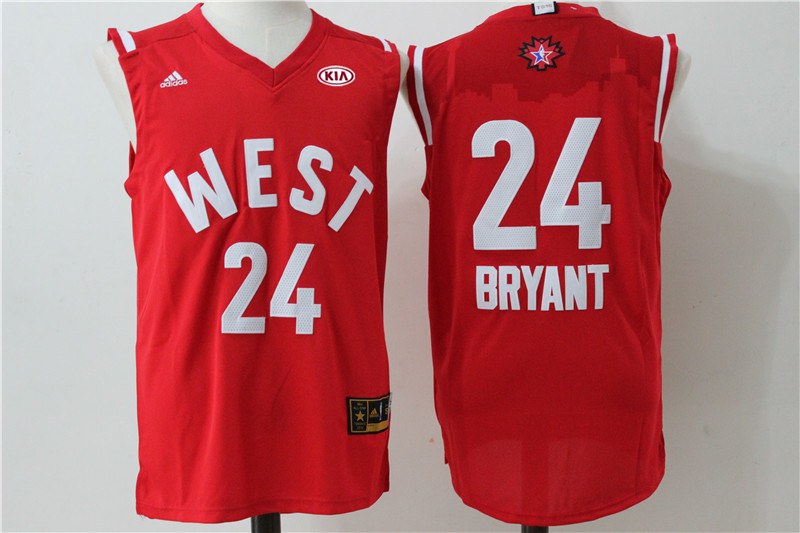 Lakers 24 Kobe Bryant Red 2016 NBA All Star West Jersey