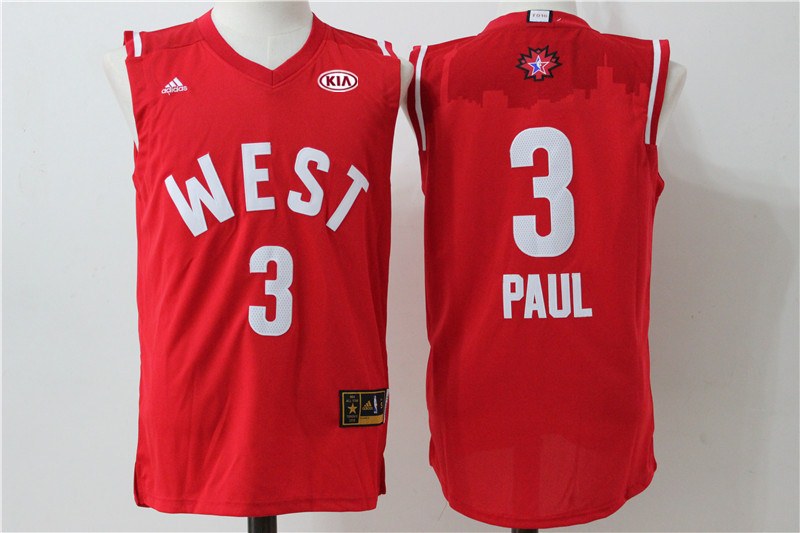 Clippers 3 Chris Paul Red 2016 NBA All Star West Jersey