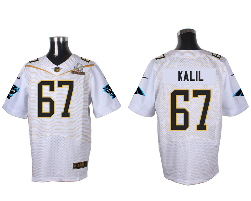 Nike Panthers 67 Ryan Kalil White 2016 Pro Bowl Elite Jersey