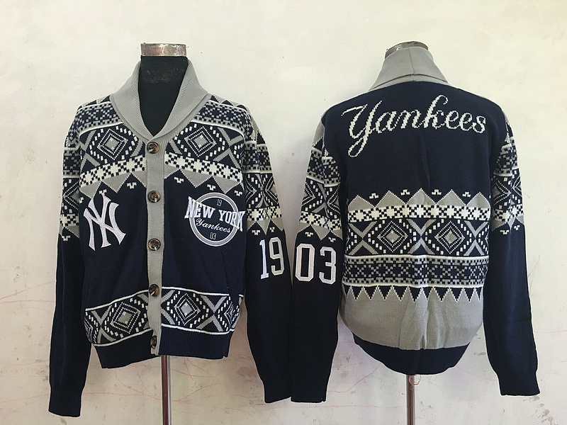 New York Yankees MLB Adult Ugly Cardigan Sweater