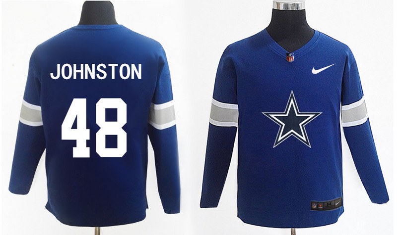 Nike Cowboys 48 Daryl Johnston Navy Knit Sweater