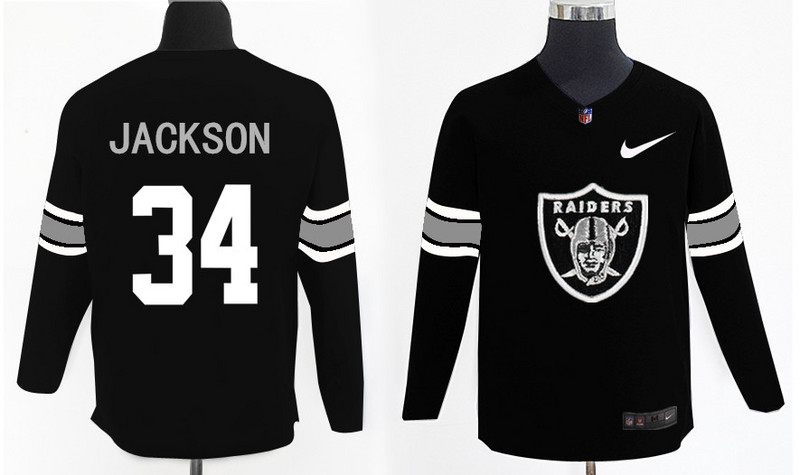 Nike Raiders 34 Bo Jackson Black Knit Sweater