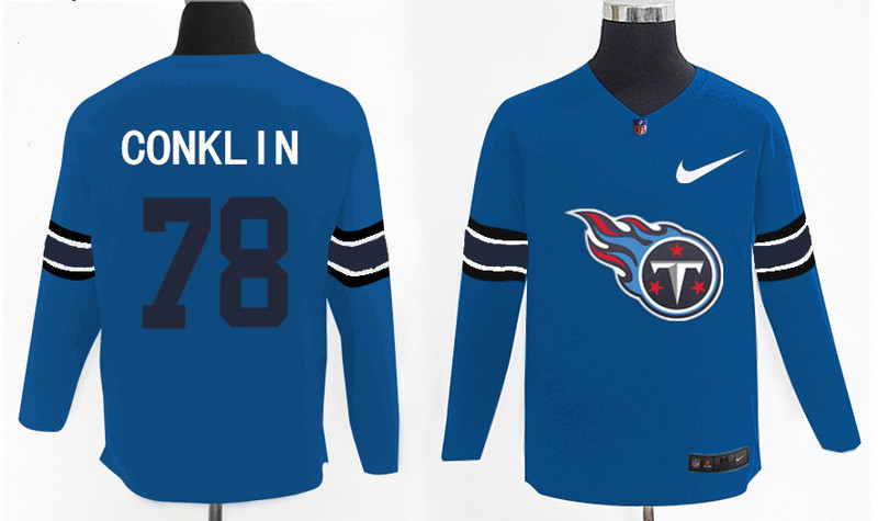 Nike Titans 78 Jack Conklin Light Blue Knit Sweater