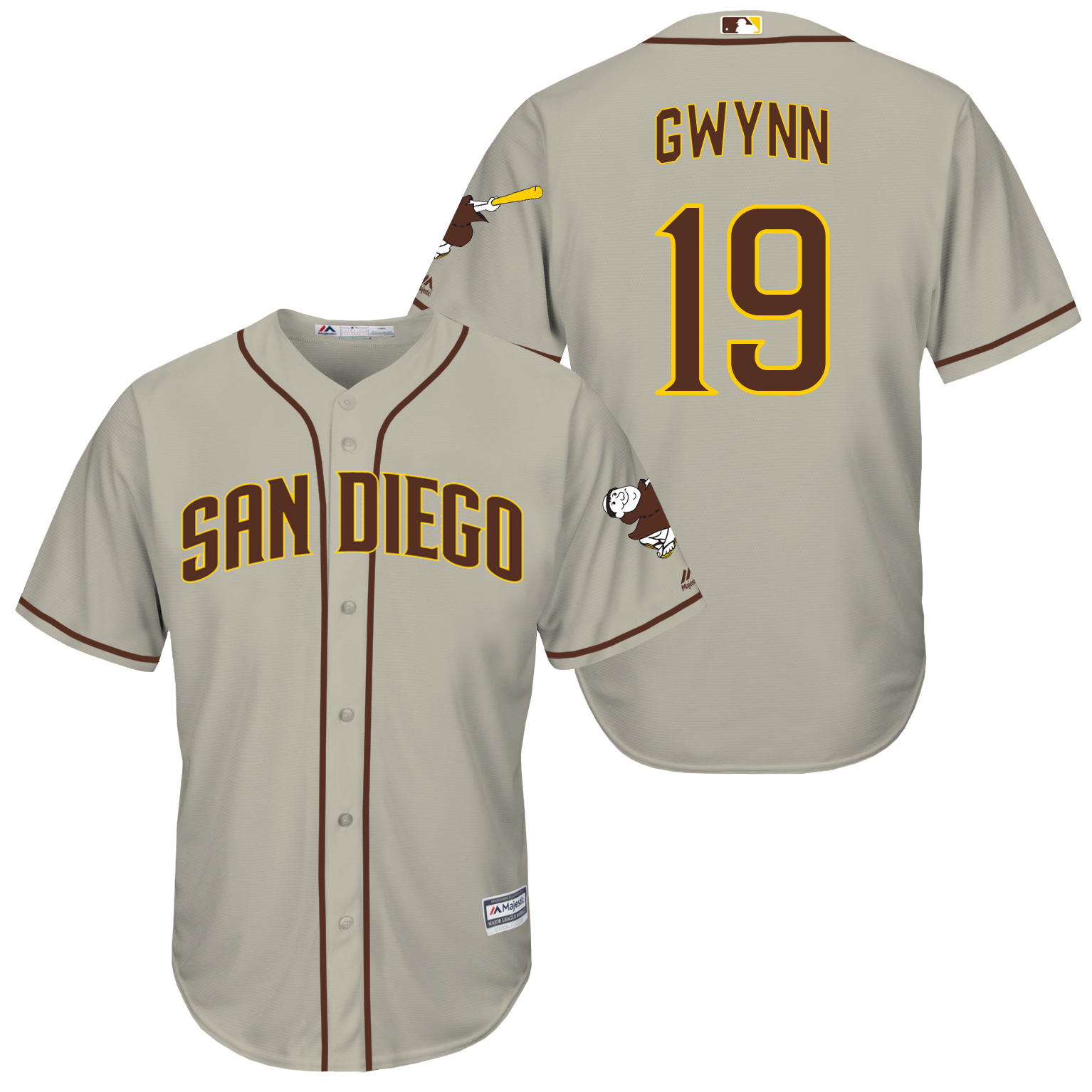 Padres 19 Tony Gwynn Grey New Cool Base Jersey