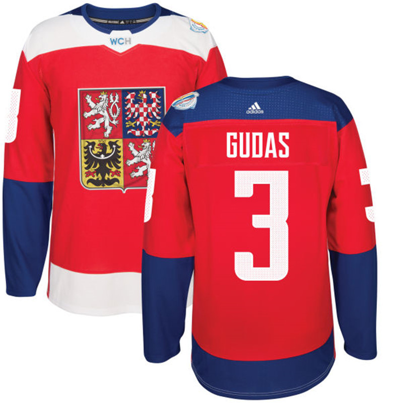 Czech Republic 3 Radko Gudas Red 2016 World Cup Of Hockey Premier Player Jersey