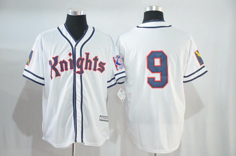 Knights #9 White Stitched Movie Baseball Jersey