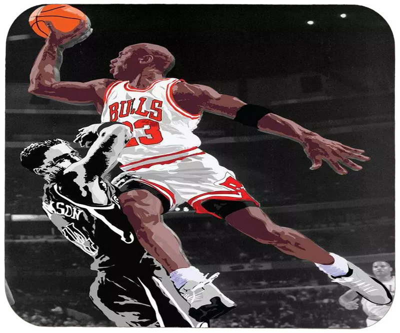 Bulls Michael Jordan Cartoon Logo Gaming/Office Mouse Pad