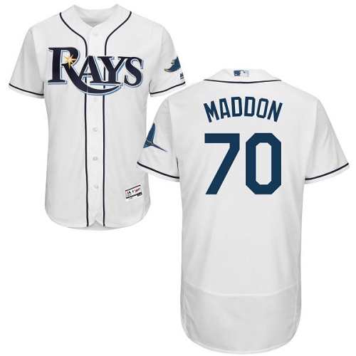 Rays 70 Joe Maddon White Flexbase Jersey