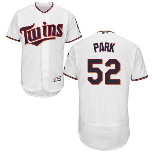 Twins 52 Byung Ho Park White Flexbase Jersey