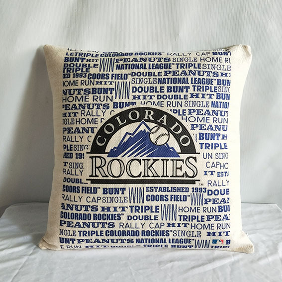 Colorado Rockies Baseball Pillow