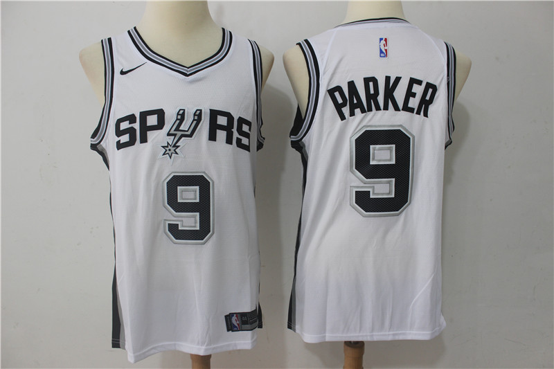 Spurs 9 Tony Parker White Nike Swingman Jersey