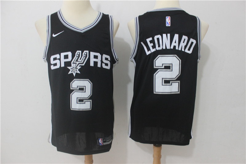 Spurs 2 Kawhi Leonard Black Nike Swingman Jersey