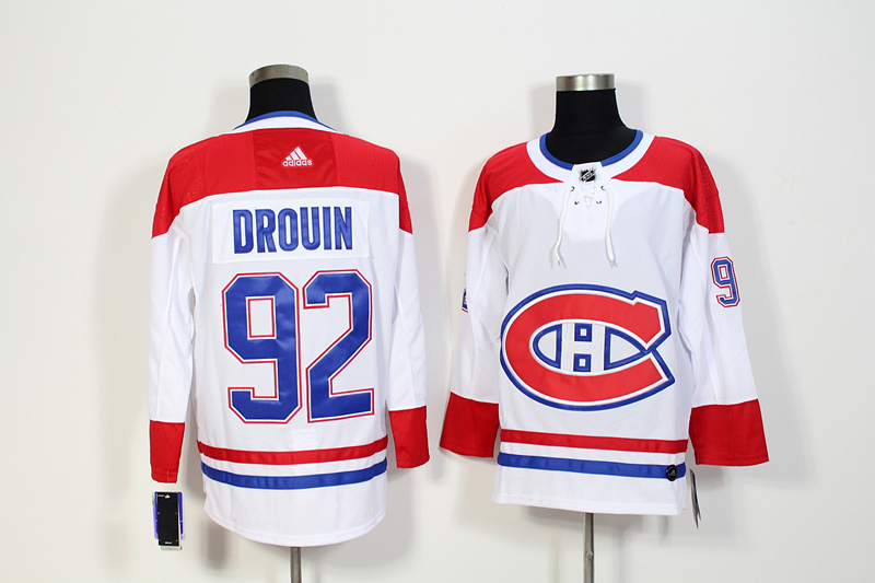 Canadiens 92 Jonathan Drouin White Adidas Jersey