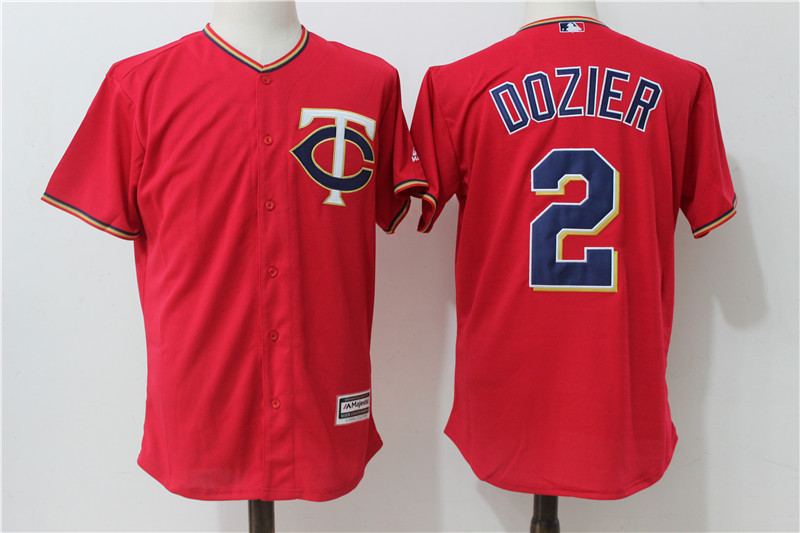 Twins 2 Brian Dozier Red Alternate Cool Base Jersey
