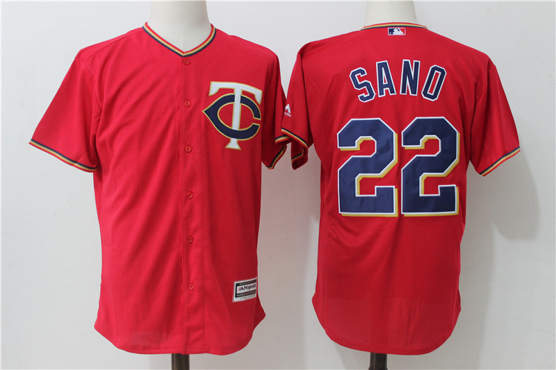 Twins 22 Miguel Sano Red Alternate Cool Base Jersey