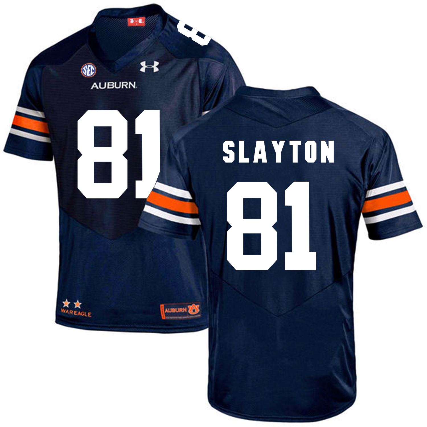 Auburn Tigers 81 Darius Slayton Navy College Football Jersey