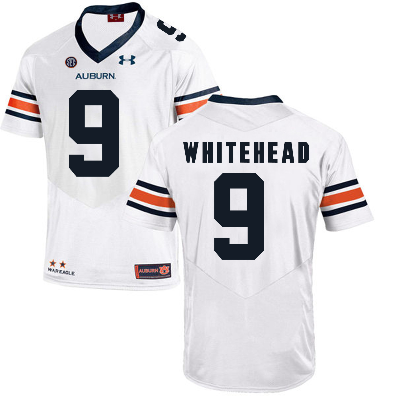 Auburn Tigers 9 Jermaine Whitehead White College Football Jersey