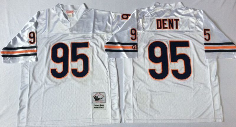 Bears 95 Richard Dent White M&N Throwback Jersey