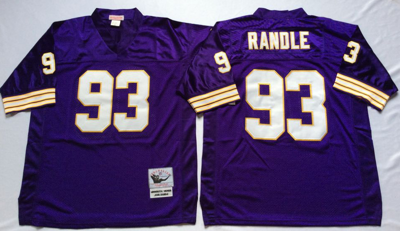 Vikings 93 John Randle Purple M&N Throwback Jersey