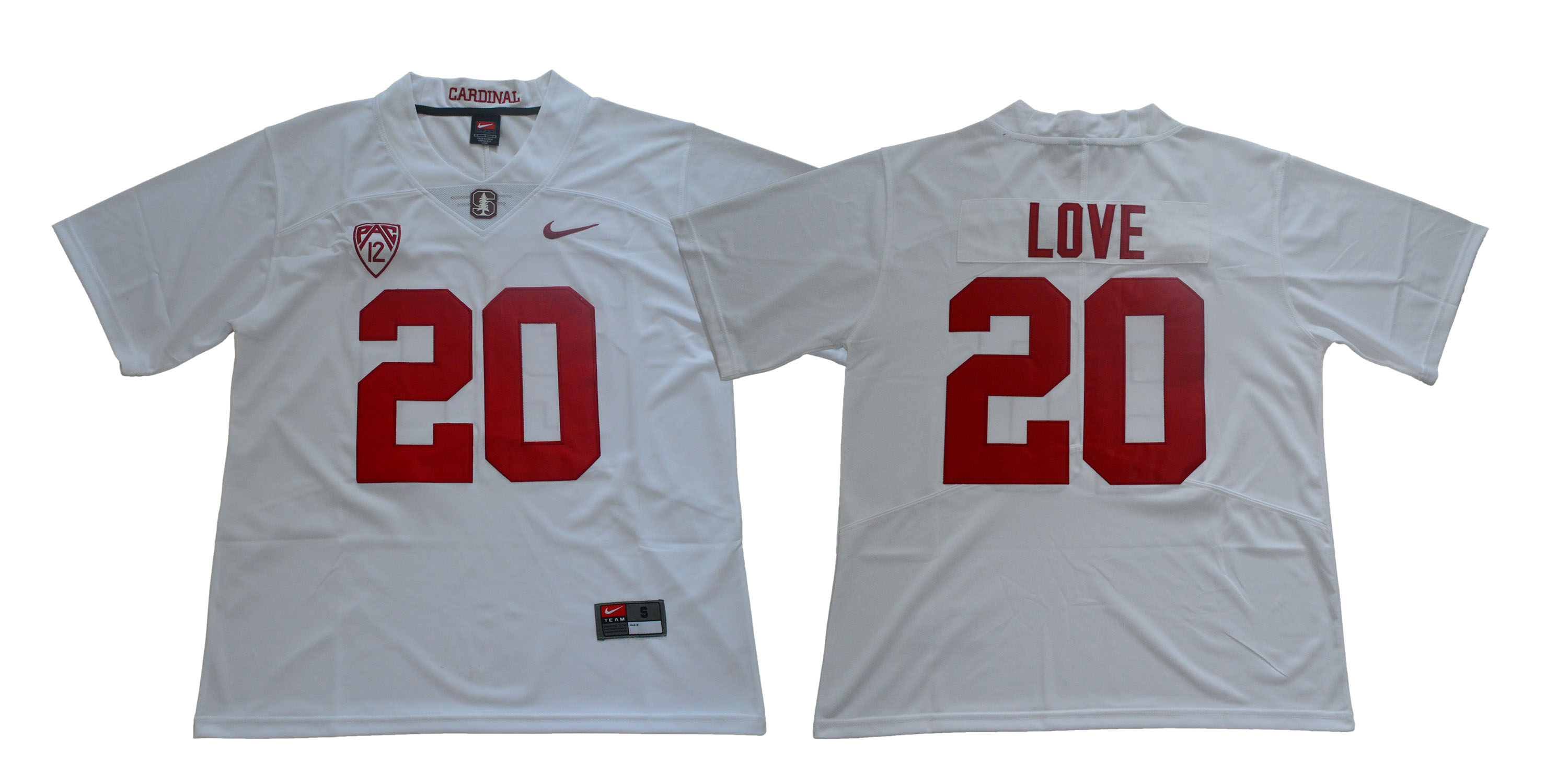 Stanford Cardinal 20 Bryce Love White Nike College Football Jersey
