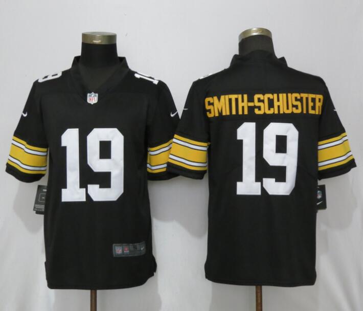 Nike Steelers 19 JuJu Smith-Schuster Black Alternate Game Jersey