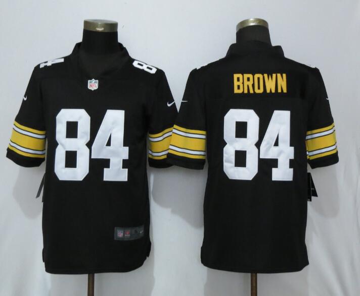 Nike Steelers 84 Antonio Brown Black Alternate Game Jersey