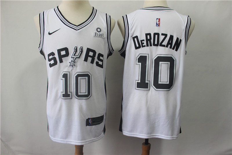 Spurs 10 DeMar DeRozan White Nike Swingman Jersey