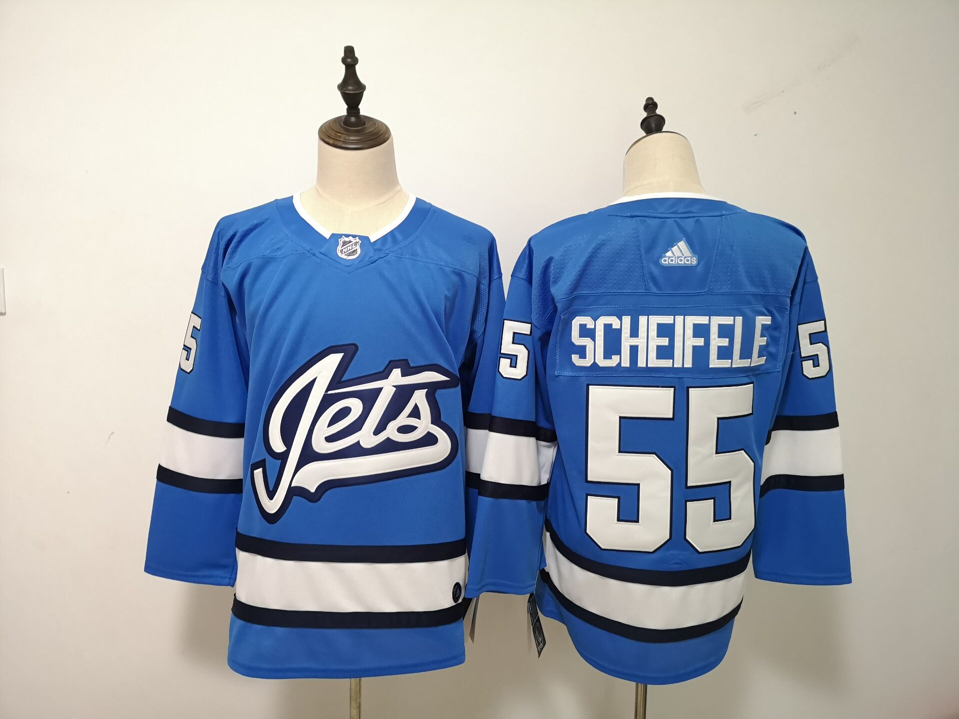Winnipeg Jets 55 Mark Scheifele Blue Alternate Adidas Jersey