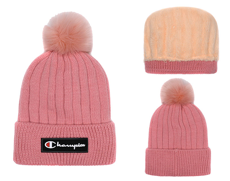 Champion Fresh Logo Pink Fashion Knit Hat SG