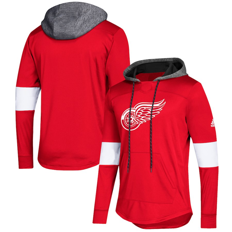 Detroit Red Wings Red Women's Customized All Stitched Hooded Sweatshirt