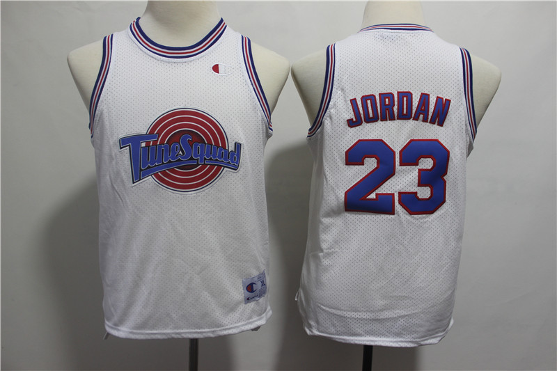 Tune Squad 23 Michael Jordan White Youth Movie Jersey