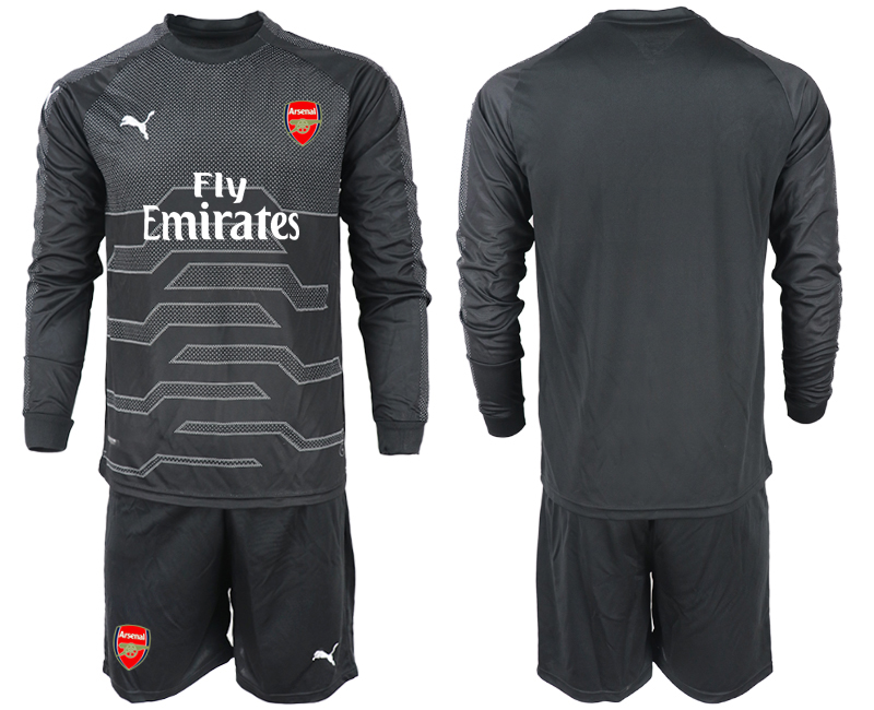 2018-19 Arsenal Black Long Sleeve Goalkeeper Soccer Jersey