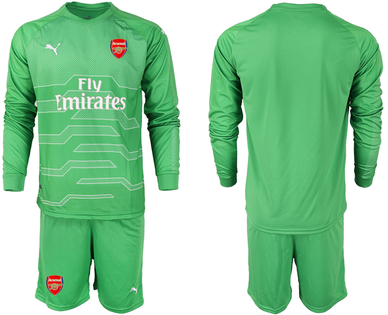 2018-19 Arsenal Green Long Sleeve Goalkeeper Soccer Jersey