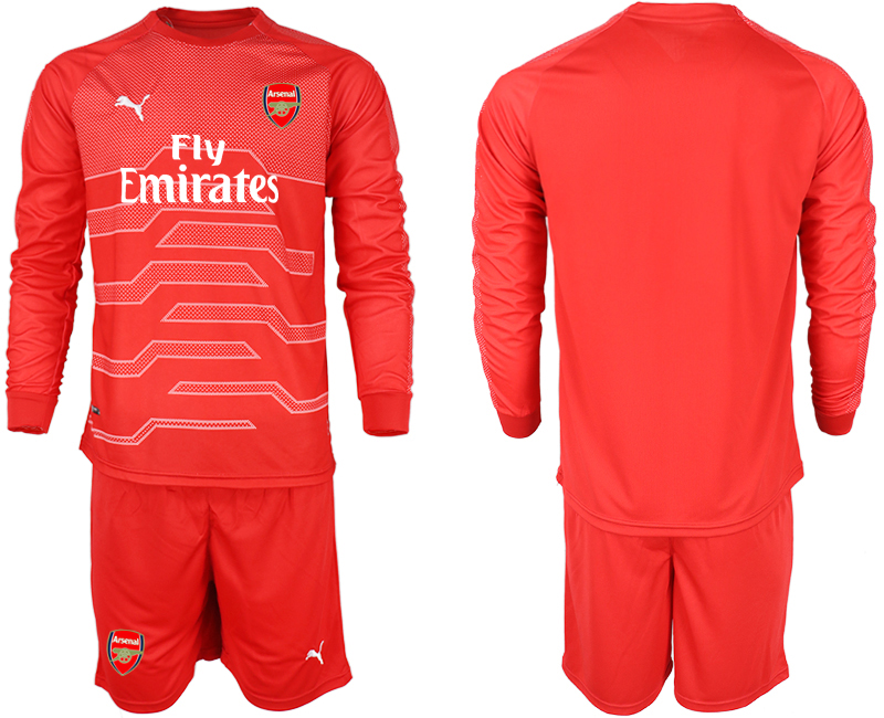 2018-19 Arsenal Red Long Sleeve Goalkeeper Soccer Jersey