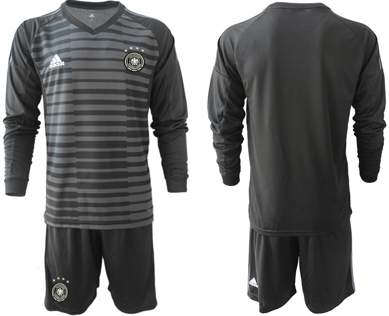 2018-19 Germany Black Long Sleeve Goalkeeper Soccer Jersey