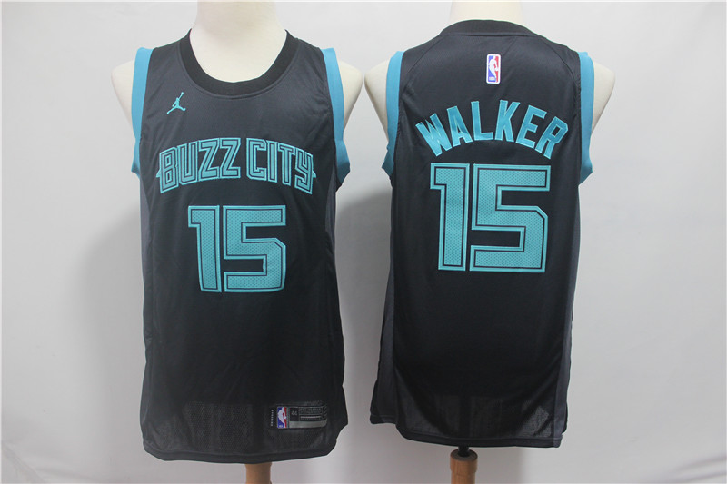 Hornets 15 Kemba Walker Black 2018-19 City Edition Nike Swingman Jersey