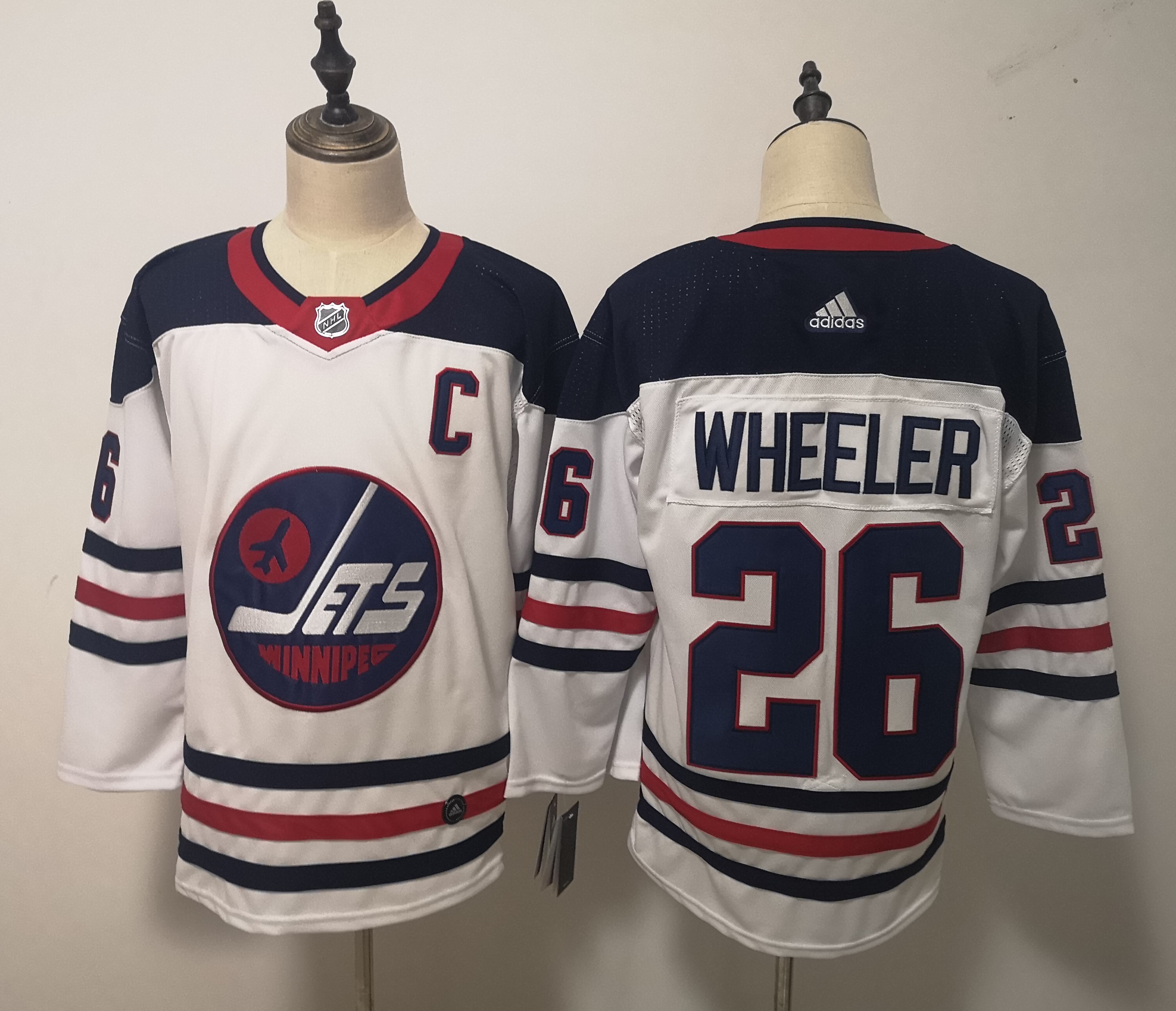 Winnipeg Jets 26 Blake Wheeler White Breakaway Heritage Adidas Jersey