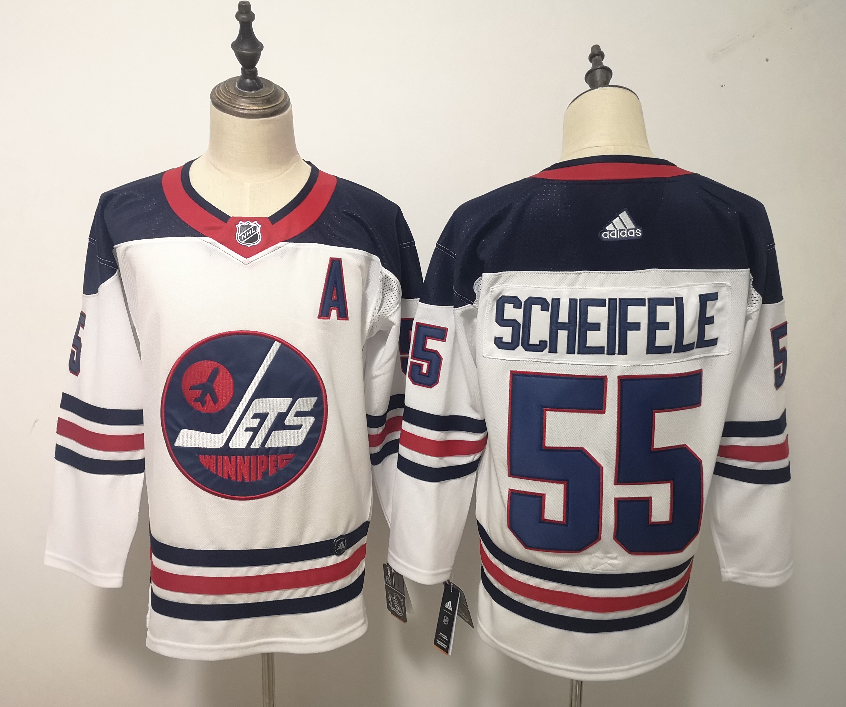 Winnipeg Jets 55 Mark Sceifele White Breakaway Heritage Adidas Jersey