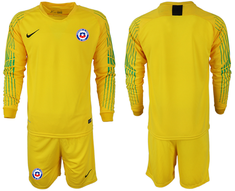2018-19 Chile Yellow Long Sleeve Goalkeeper Soccer Jersey