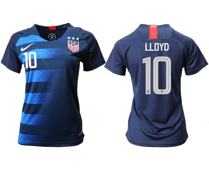 2018-19 USA 10 LLOYD Away Women Soccer Jersey