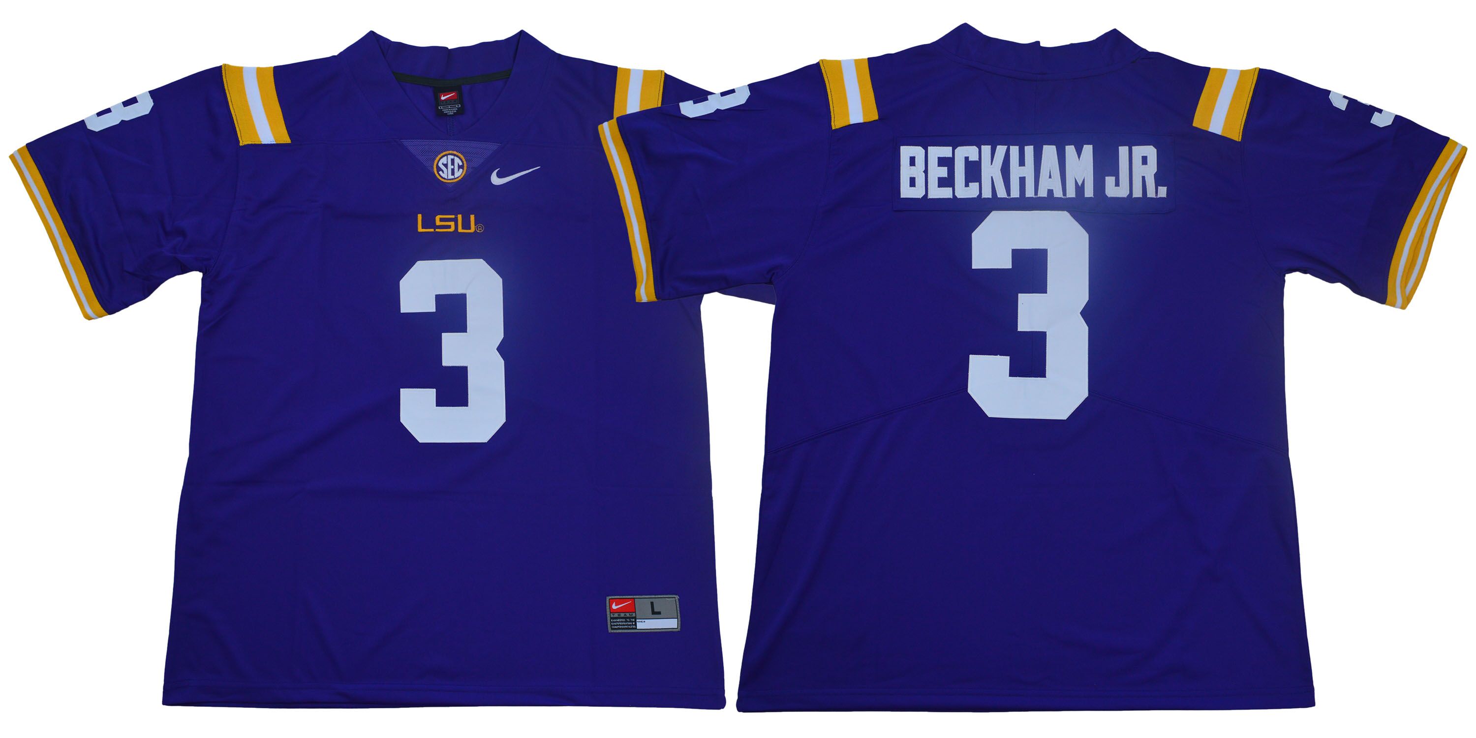 LSU Tigers 3 Odell Beckham Jr. Purple Nike College Football Jersey
