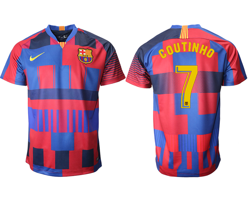 2018-19 Barcelona 7 COUTINHO 20th Anniversary Stadium Soccer Jersey