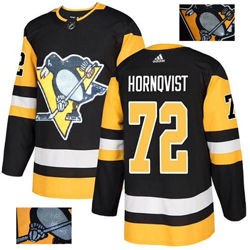 Penguins 72 Patric Hornqvist Black Glittery Edition Adidas Jersey
