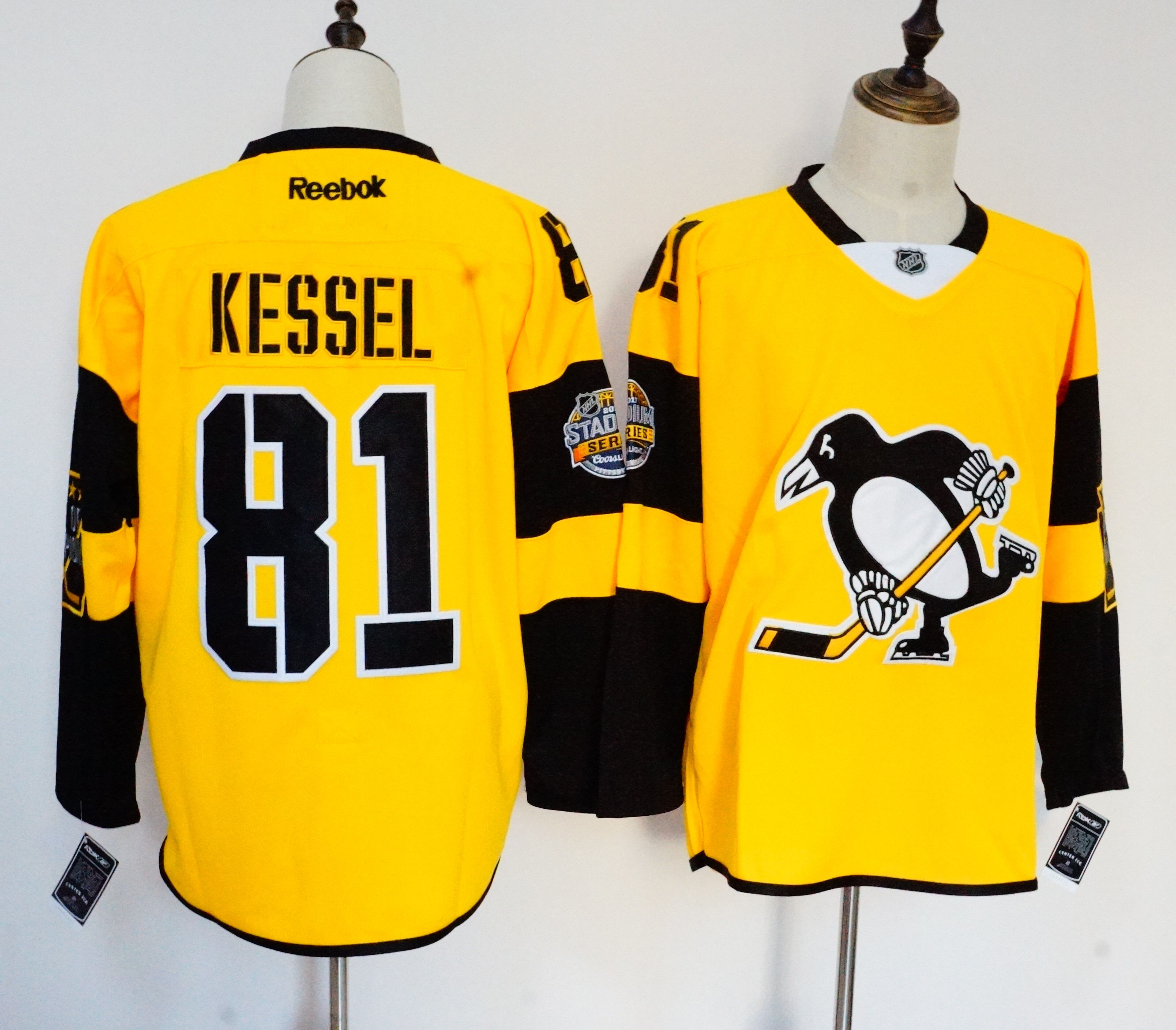 Penguins 81 Phil Kessel Gold 2017 Stadium Series Reebok Jersey