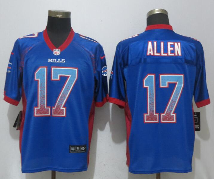 Nike Bills 17 Josh Allen Blue Drift Fashion Elite Jersey