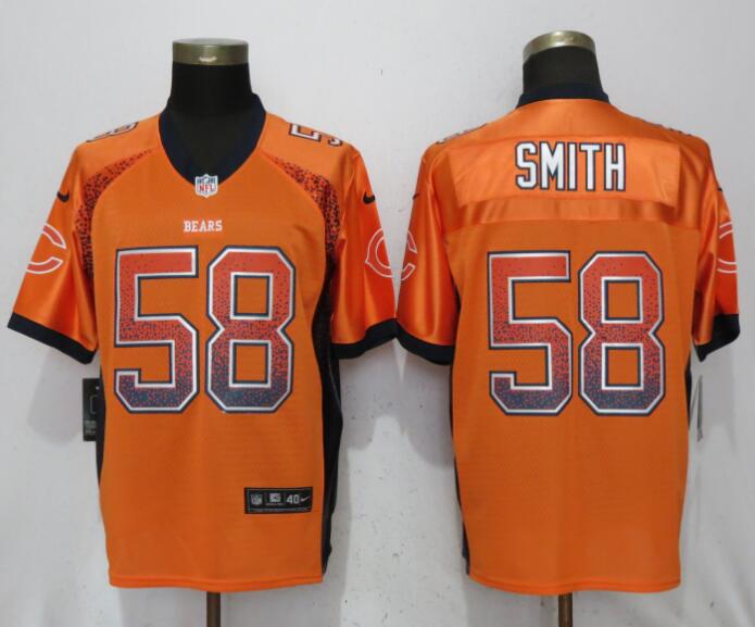 Nike Bears 58 Roquan Smith Orange Drift Fashion Elite Jersey