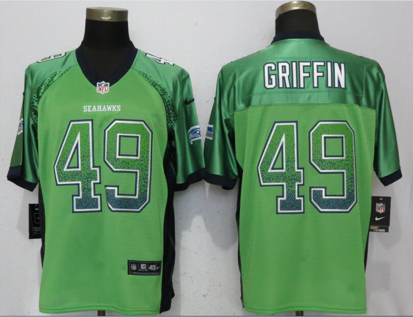 Nike Seahawks 49 Shaquill Griffin Green Drift Fashion Elite Jersey
