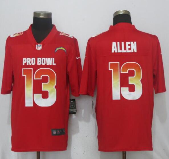 Nike AFC Chargers 13 Keenan Allen Red 2019 Pro Bowl Limited Jersey